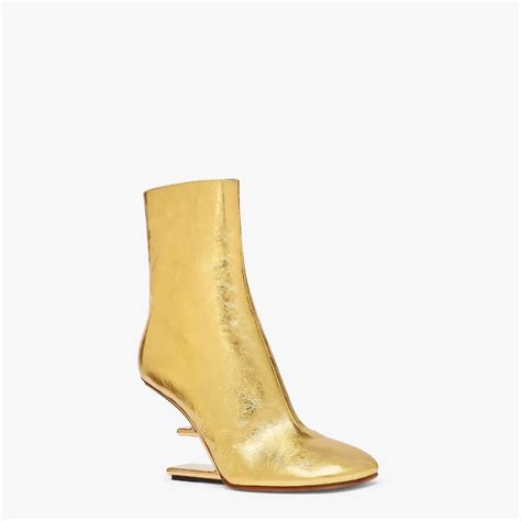 fendi high heels black and gold|Fendi high heel boots.